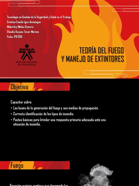 Teoría Del Fuego Y Manejo De Extintores Pdf Dióxido De Carbono Combustión