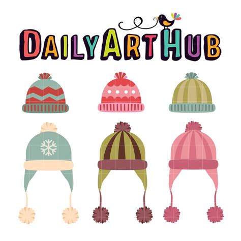 Winter Hats Clip Art Set – Daily Art Hub // Graphics, Alphabets & SVG