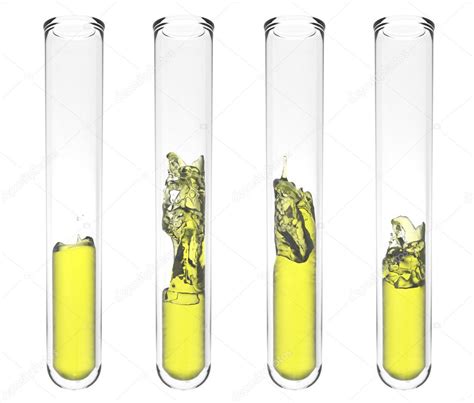 Test tube with wavy yellow liquid inside — Stock Photo © RPStudio #7103749