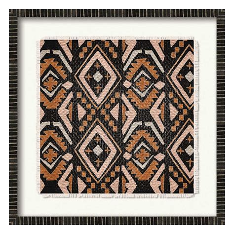 Tracey Boyd Glass Framed Tribal Print Wall Art, 17"