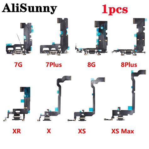 Alisunny 1pcs Charging Flex Cable For Iphone 5 5s 5c Se 6 6s 7 8 Plus X