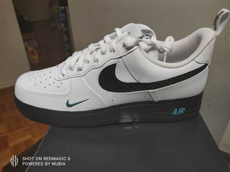 Men S Nike Air Force 1 07 LV8 J22 White Black Washed Teal DR0155 100