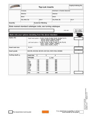 Fillable Online Top Lok Inserts For Grooving Operations Sandvik