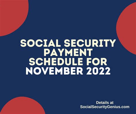 Social Security Payment Schedule For November 2022 Social Security Genius