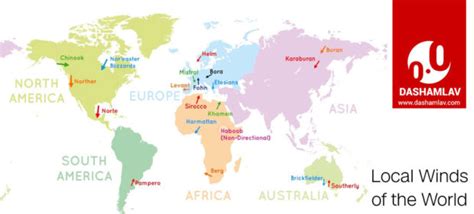 Major Local Winds of the World: With Map and Examples