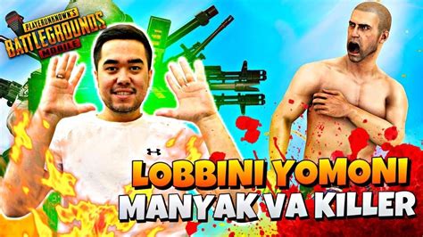 PUBG MOBILE LOBBINI YOMONI MANYAK VA KILLER 74 UC YUTIB OL TEZ KUNDA