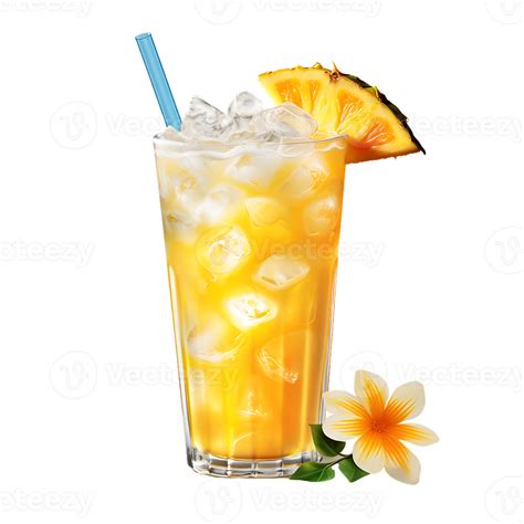 Glass Of Pineapple Juice Perfect For Drink Catalog Ai Generated