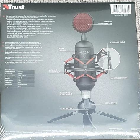 Trust Gxt Buzz Usb Streaming Microphone With Tripod Stand Black