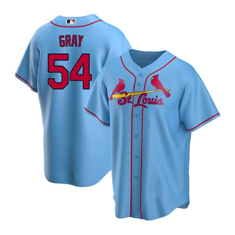 Youth Baseball Team Jersey Sonny Gray #54 St. Louis_Cardinals Light ...