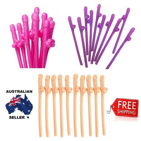 102030 Willy Penis Dick Straw Straws Hens Night Party Mix Colours