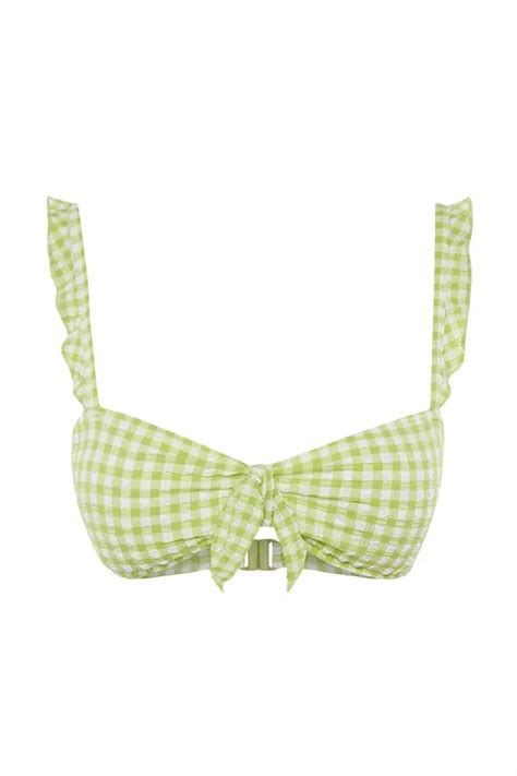 Buy Trendyol Gingham Textured Bikini Top Online Zalora Philippines