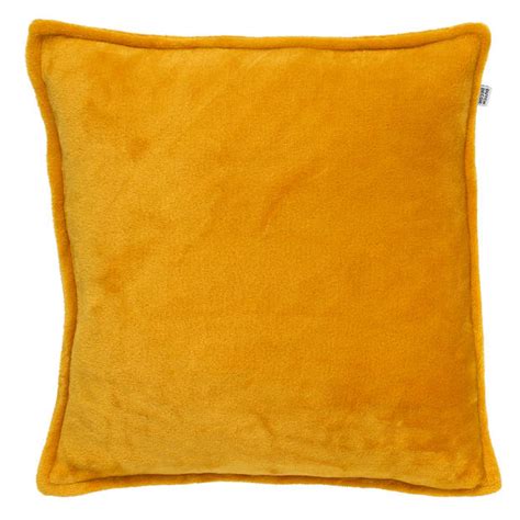 Dutch Decor CILLY Sierkussen Van Fleece Golden Glow 45x45 Cm Geel