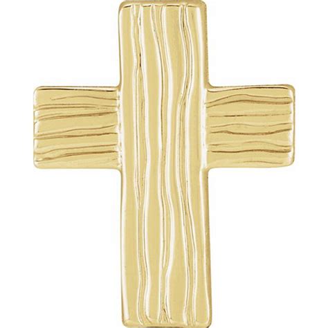 14k Yellow Gold The Rugged Cross Lapel Pin 18x145mm Jjr16737m