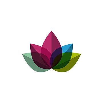 Cartoon Pink Lotus Flower With Green Leafs Illustration Template