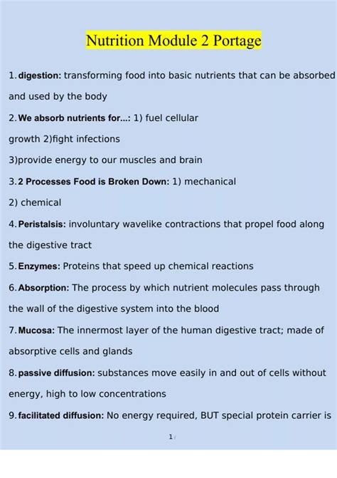 BIOD 121 Portage Learning Module 2 Exam Essentials In Nutrition 2024