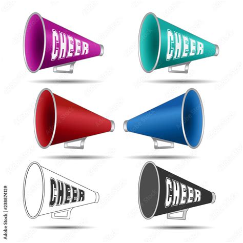 Megaphone-Cheer used by cheerleaders Stock Vector | Adobe Stock