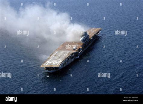 Us Navy The Ex Oriskany A Decommissioned Aircraft Carrier Was Sunk 24 Miles Off The Coast Of