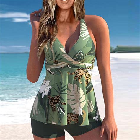 Uublik Swimsuit For Women Piece Bikini V Neck Wrap Back