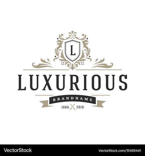 Luxury Monogram Logo Template Object For Vector Image