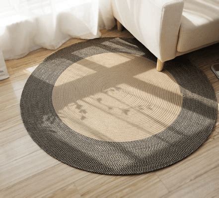 Tapis Rond En Jute Noir Le Palais Du Rotin