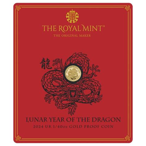 Royal Mint Lunar Rok Smoka 1 40 uncji Złota 2024 Proof Produkty