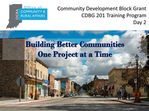 Ppt Community Development Block Grant Cdbg 201 Training Program Day 2