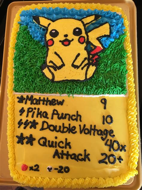 Pokemon Card Cake Printable Cards