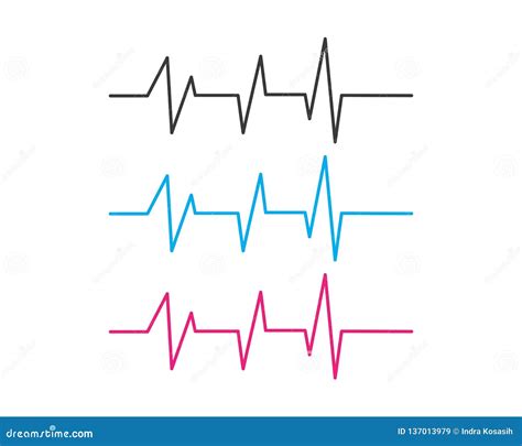 Heartbeat Cardiogram Icon Stock Vector Illustration Of Cardiology