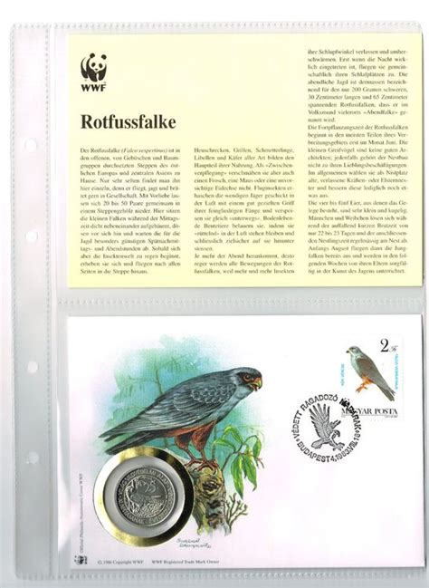 Rotfussfalke 1983 WWF Münzbrief mit Beschreib Kaufen auf Ricardo