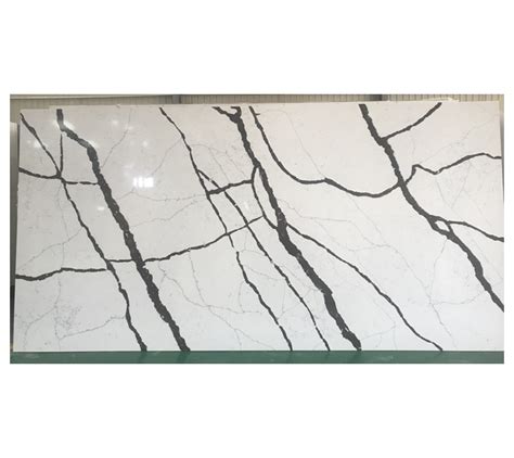 Calacatta Quartz Slab With Black Veins Artificial Quartz Stone Slabs