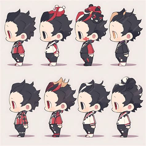 Premium Photo Sticker Of Male Ladybug Chibi Kawaii French Fashion Concept Red And Bla Concept