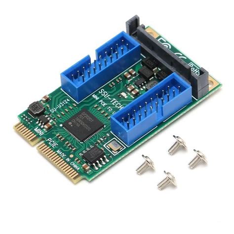 Fdit Mini Pci E Carte D Extension Avant Mini Pcie Vers Usb Pour