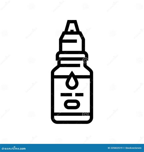 Kit Chemical Liquid Resin Art Line Icon Vector Illustration Stock