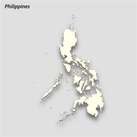 3d Isometric Map Of Philippines Isolated With Shadow 21840207 Vector