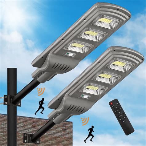 ONLY ONE WORKS Lovus Solar LED Street Light 2Pack 500W Outdoor