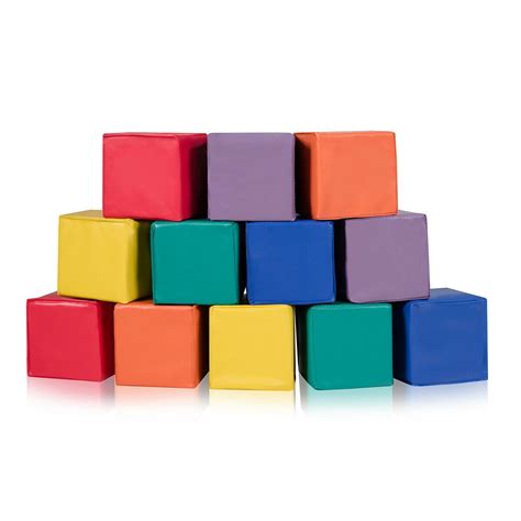 Gymax 12 Piece 55 Soft Foam Building Blocks Colorful Soft Play Set