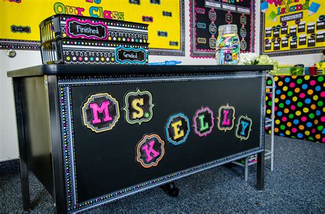 Add Chalkboard Brights Magnetic Letters Over Magnetic Accents To Dress Up A Plan Teacher Desk