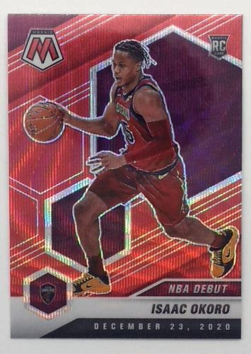 2020 21 Panini Mosaic Red Wave Tmall Prizm Isaac Okoro Rookie RC 271