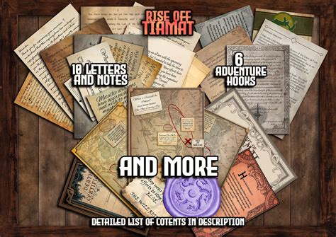 Rise Of Tiamat 40 Dandd Handouts And Assets Bundle Dnd Dungeons And