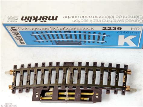 Märklin 2239 H0 K Gleis gebogenes Schaltgleis R 424 6 mm 1 2 15