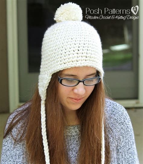 Crochet PATTERN - Crochet Earflap Hat Pattern – Posh Patterns