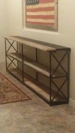 Long Entry Way Sofa Table Average Height And Width Rustic Metal