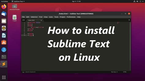 How To Install Sublime Text On Linux Youtube