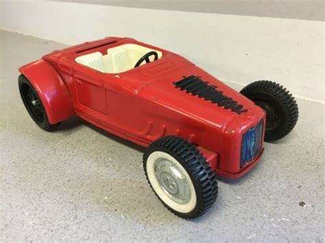 Vintage Nylint Red Ford Roadster Hot Rod Pressed Steel Toy Car Antique Price Guide Details Page