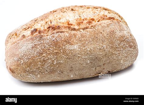 A Loaf Of Bread On A White Background Stock Photo Alamy