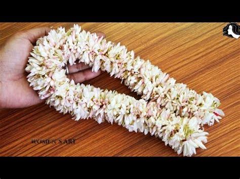 Jathi Mullai Poo Garland Making In Tamil Jathi Malli Flower Jadai