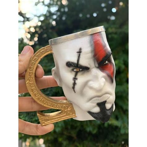 Caneca 3d Kratos God Of War Resina Shopee Brasil