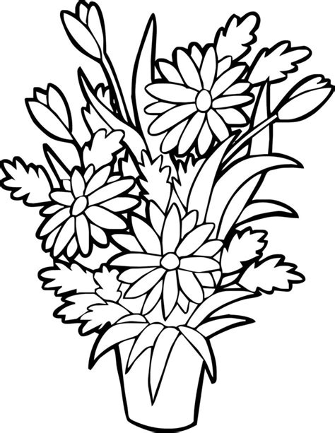 Flower Bouquet coloring pages - Printable coloring pages