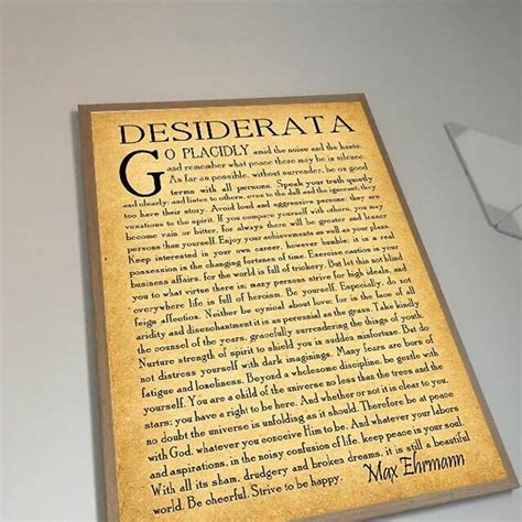 Desiderata Poem Desiderata Poster Sold By Miguel Membreño Sku 373884 Printerval Canada