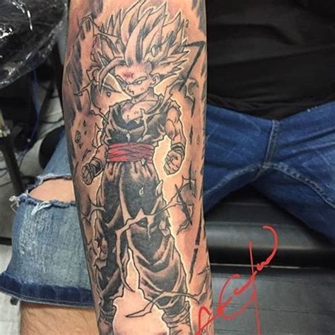 Gohan Ssj2 Tattoo Gohantattoos Gohan Dragonballtattoos Dragon Ball